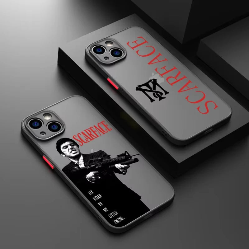 Movie Scarface Phone Case For iPhone 16 15 14 13 12 11 Pro Max X XR XS 7 8 Plus Mini SE Matte Transparent Cover